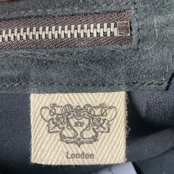 Embroidered Suede Fringe Clutch - Picture 6 of 11